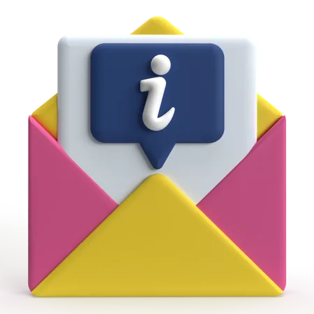 Información de correo  3D Icon