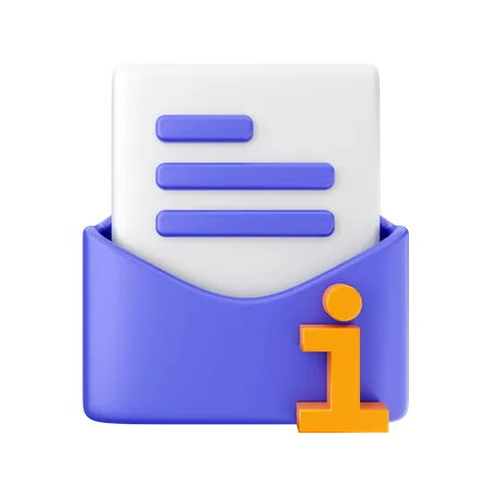 Información de correo  3D Icon