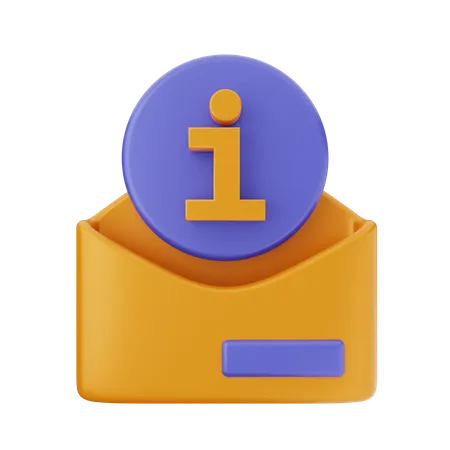 Información de correo  3D Icon