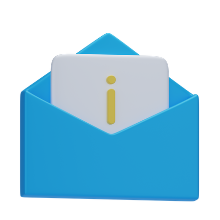 Información de correo  3D Icon