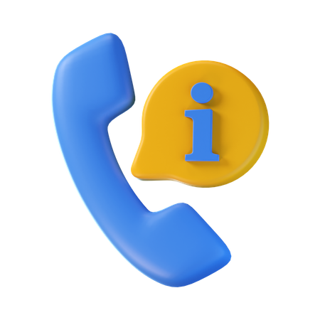 Información de llamada  3D Icon