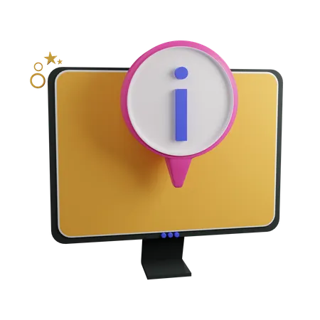 Información en la pantalla del escritorio  3D Icon