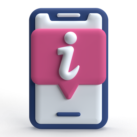 Información móvil  3D Icon