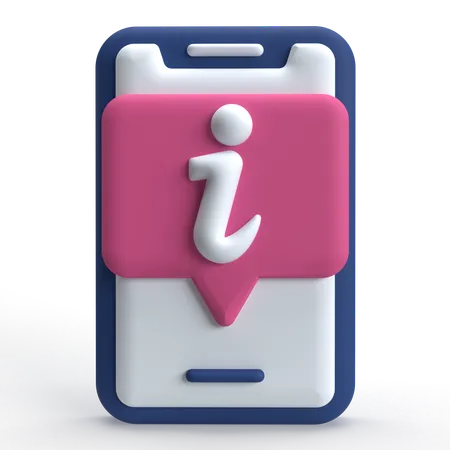 Información móvil  3D Icon