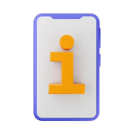 Información móvil  3D Icon