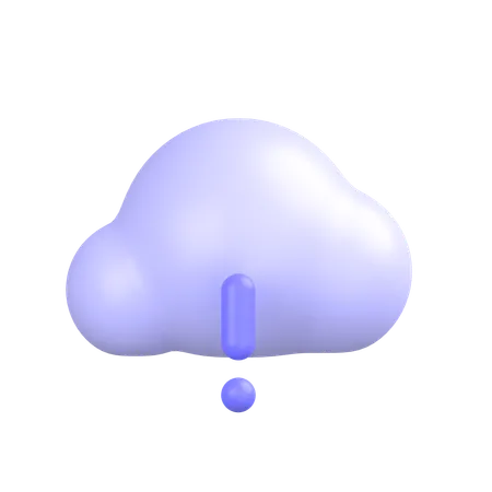 Advertencia de nube  3D Icon