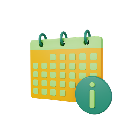 Informações do calendário  3D Icon