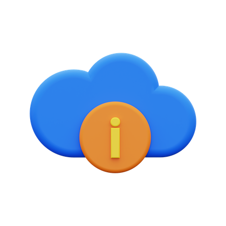 Informações na nuvem  3D Icon
