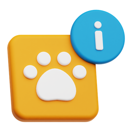 Informações sobre animais de estimação  3D Icon