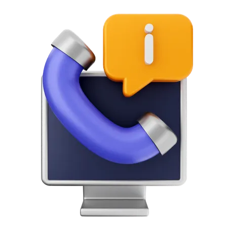 Helpdesk de informações  3D Icon