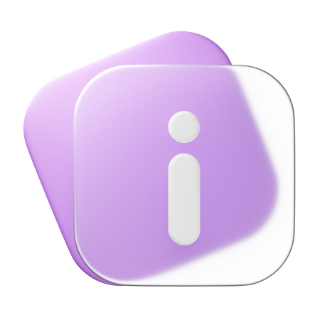 정보  3D Icon