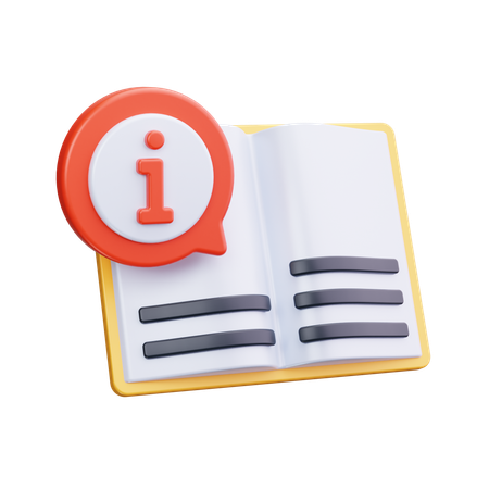 Information Book  3D Icon