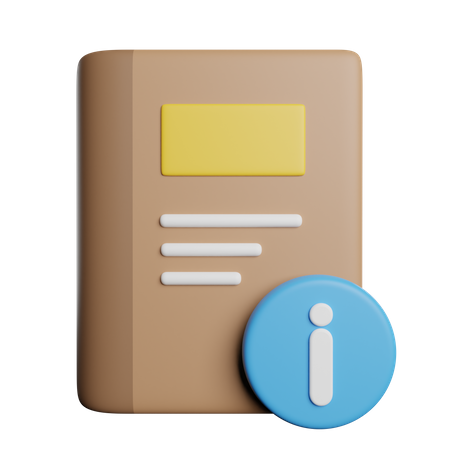 Information Book  3D Icon