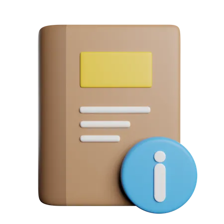 Information Book  3D Icon