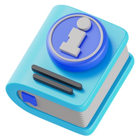 Information Book  3D Icon