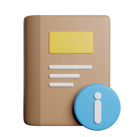 Information Guidance Book 3D Icon