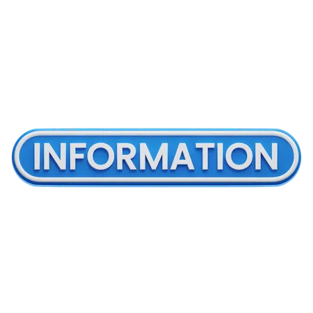 Information Button  3D Icon