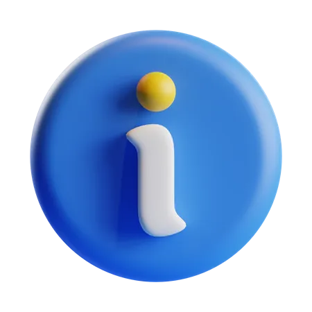 3 D Information Button For Customer Service 3D Icon