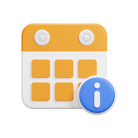 Information Calendar  3D Icon