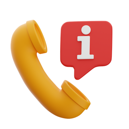 Information Call  3D Icon