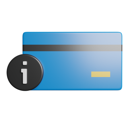 Information Card Data  3D Icon