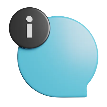 Chat Bubble Information 3D Icon