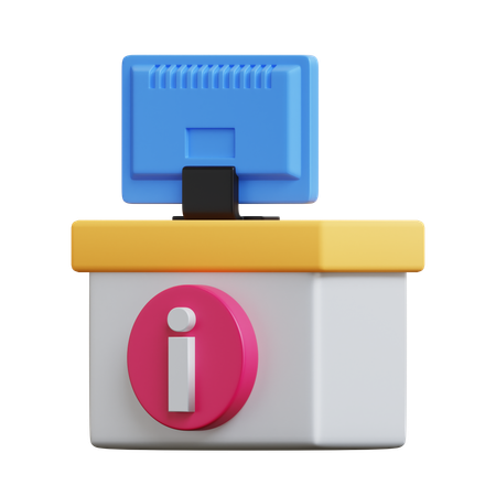 안내 데스크  3D Icon