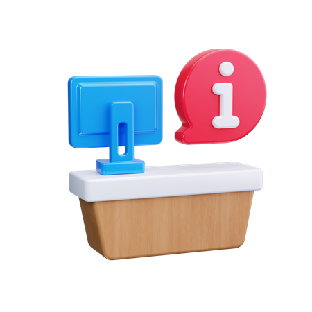 Information Desk  3D Icon