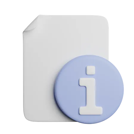 Information Document  3D Icon