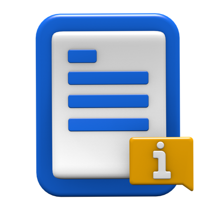 Information Document  3D Icon