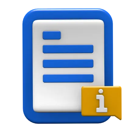 Information Document  3D Icon