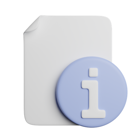 Information Document  3D Icon