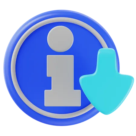 Information Download  3D Icon