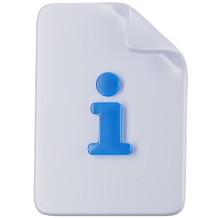 Information File  3D Icon