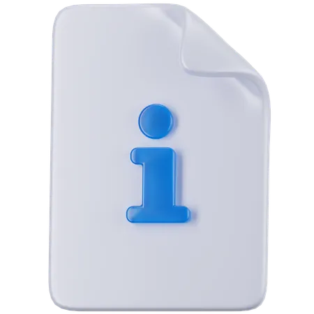 Information File  3D Icon