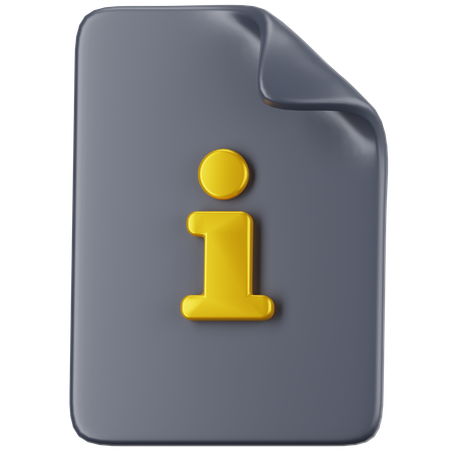 Information File  3D Icon