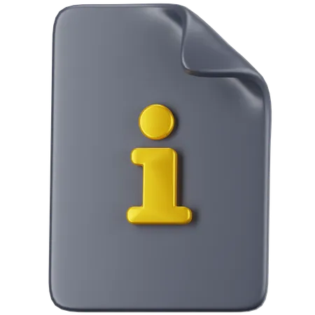 Information File  3D Icon