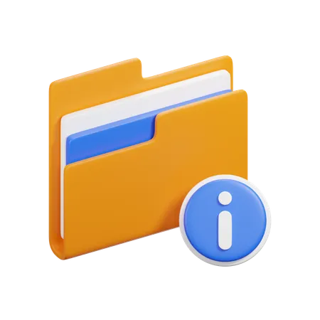 Information Folder  3D Icon