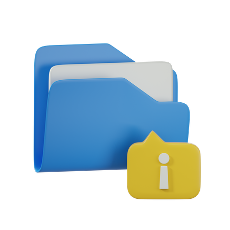 Information Folder  3D Icon