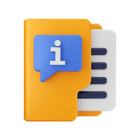 Information Folder 3D Icon