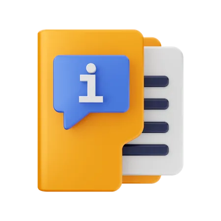 Information Folder  3D Icon