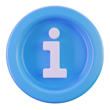 Information Helpdesk Coin  3D Icon
