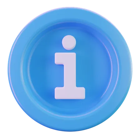 Information Helpdesk Coin  3D Icon