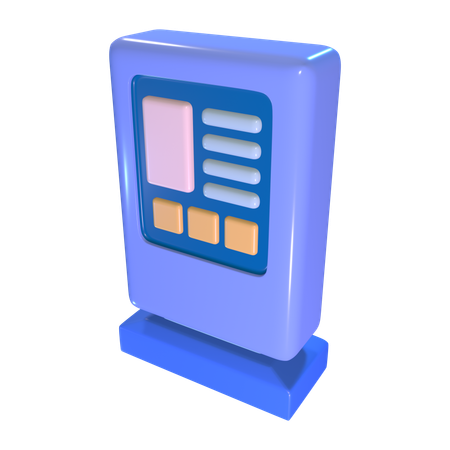 정보 키오스크  3D Icon