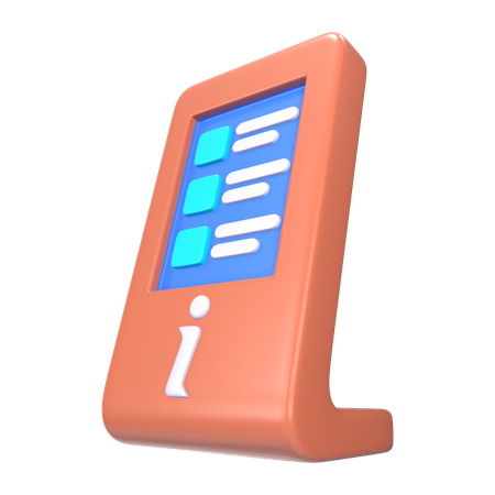 Information Kiosk  3D Icon