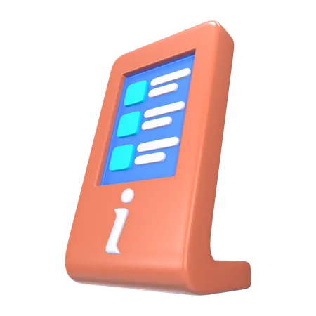 Information Kiosk  3D Icon