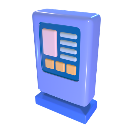 Information Kiosk  3D Icon