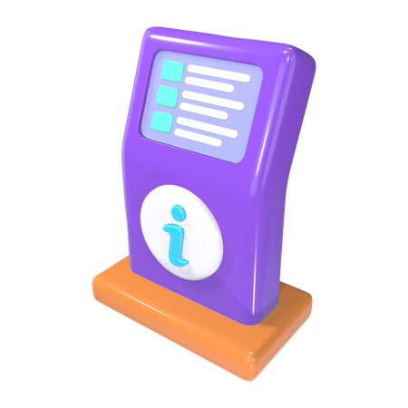 Information Kiosk  3D Icon