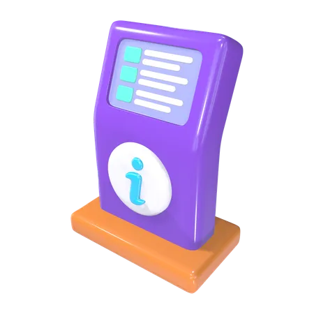 Information Kiosk  3D Icon