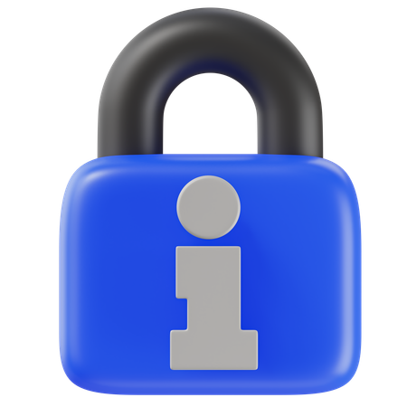 Information Lock  3D Icon